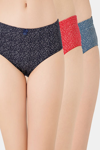 Buy Lady Lyka Medium Rise Full Coverage Hipster Panty (Pack of 3) - Assorted